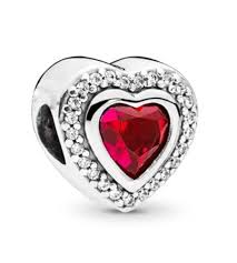 Charm Pandora Corazón Reluciente Ruby Brillante Plata Original