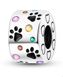 Charm Pandora Huella Mascota Multicolor Plata S925 Original