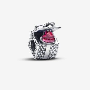 Charm Pandora Regalo Corazón Ruby Fabricado En Plata S925 Original