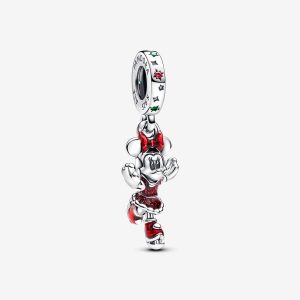 Charm Pandora Minnie Mouse Disney Patinando sobre Hielo Plata Original