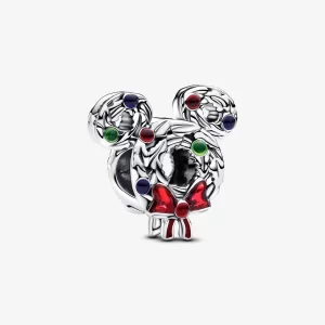 Charm Pandora Corona De Navidad Mickey Mouse Disney Plata S925 Original