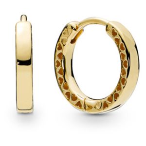 Aretes Pandora Perla De Agua Dulce Shine Pavé Brillante Oro Dorado