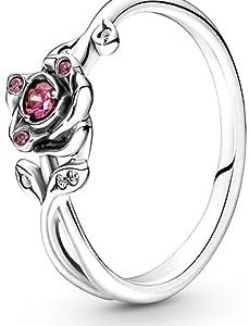 Anillo Pandora Oso Rojo Ruby Plata S925