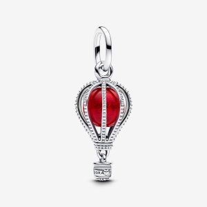 Charm Pandora Globo Aerostático Murano Ruby Viaje Viajar Original