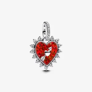 Charm Pandora Cupido Corazón Rojo Flechado Amor Plata S925 Original