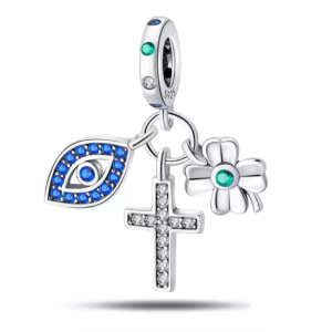 Charm Pandora Cruz Ojo De Horus Trébol Plata S925 Original