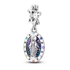 Charm Pandora Virgen María Luna Azul Plata S925