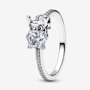 Anillo Pandora De Compromiso Lilo y Stitch De Disney Plata