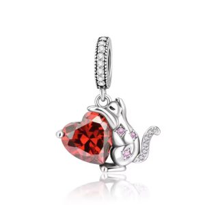 Charm Pandora Gato Mascota Gata De Ruby Plata S925 Original