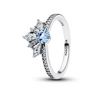 Anillo Pandora De Compromiso Frozen De Disney Copo De Nieve Azul Plata S925