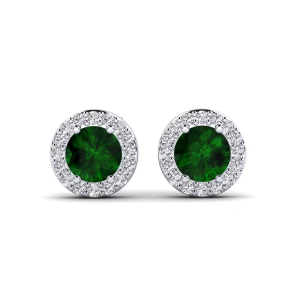 Aretes Pandora Corazón Esmeraldas Plata S925 Original (copia)