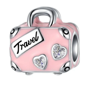 Charm Pandora Maleta De Viaje Rosa Viajes Love Original