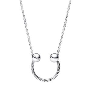 Collar Pandora Moments Cierre U Herradura Para Usar Con Charms Plata S925 Original